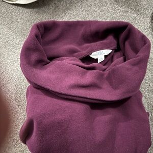 Time and Tru Women's Cowl Neck Sweater - Purple